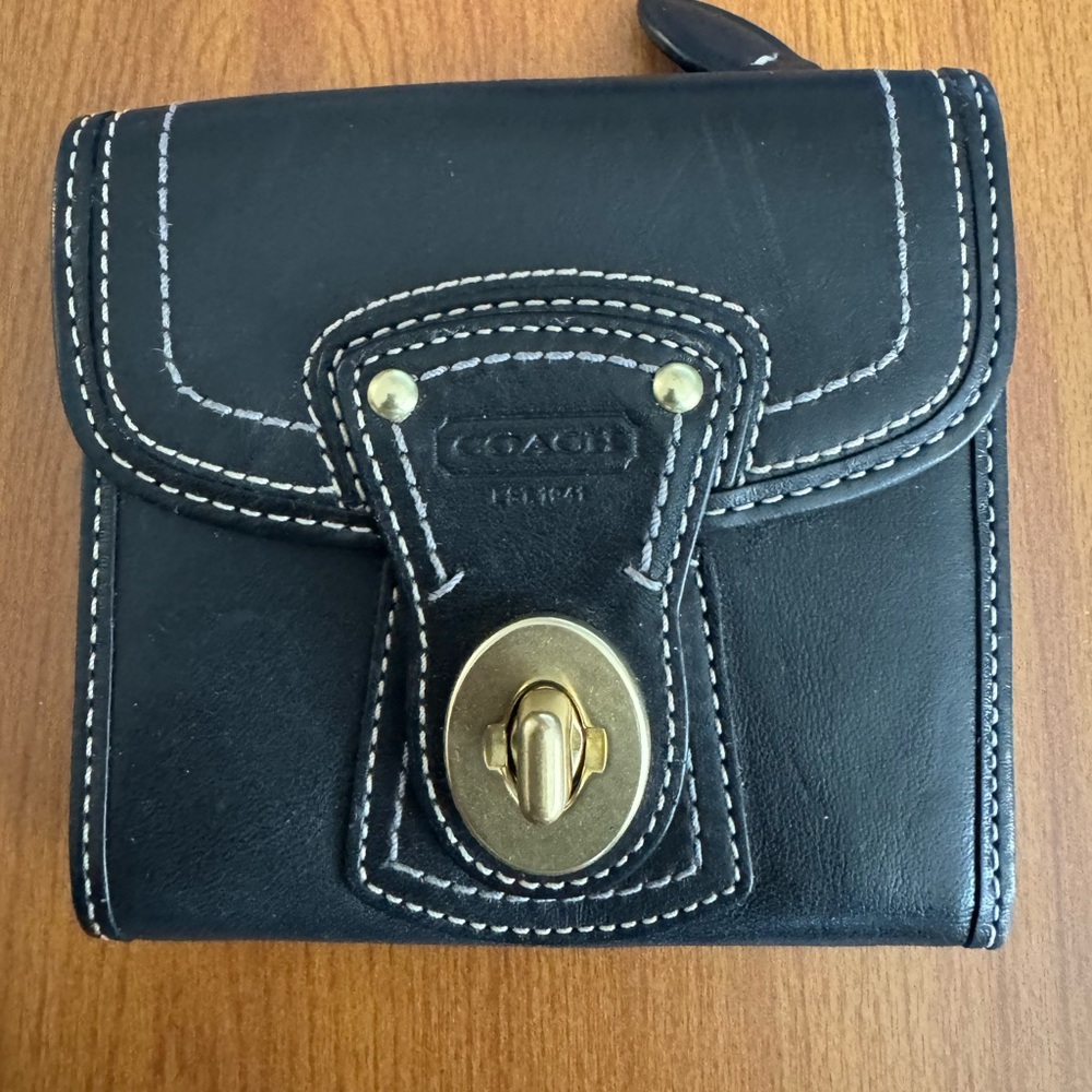 Coach Legacy Black Leather Wallet